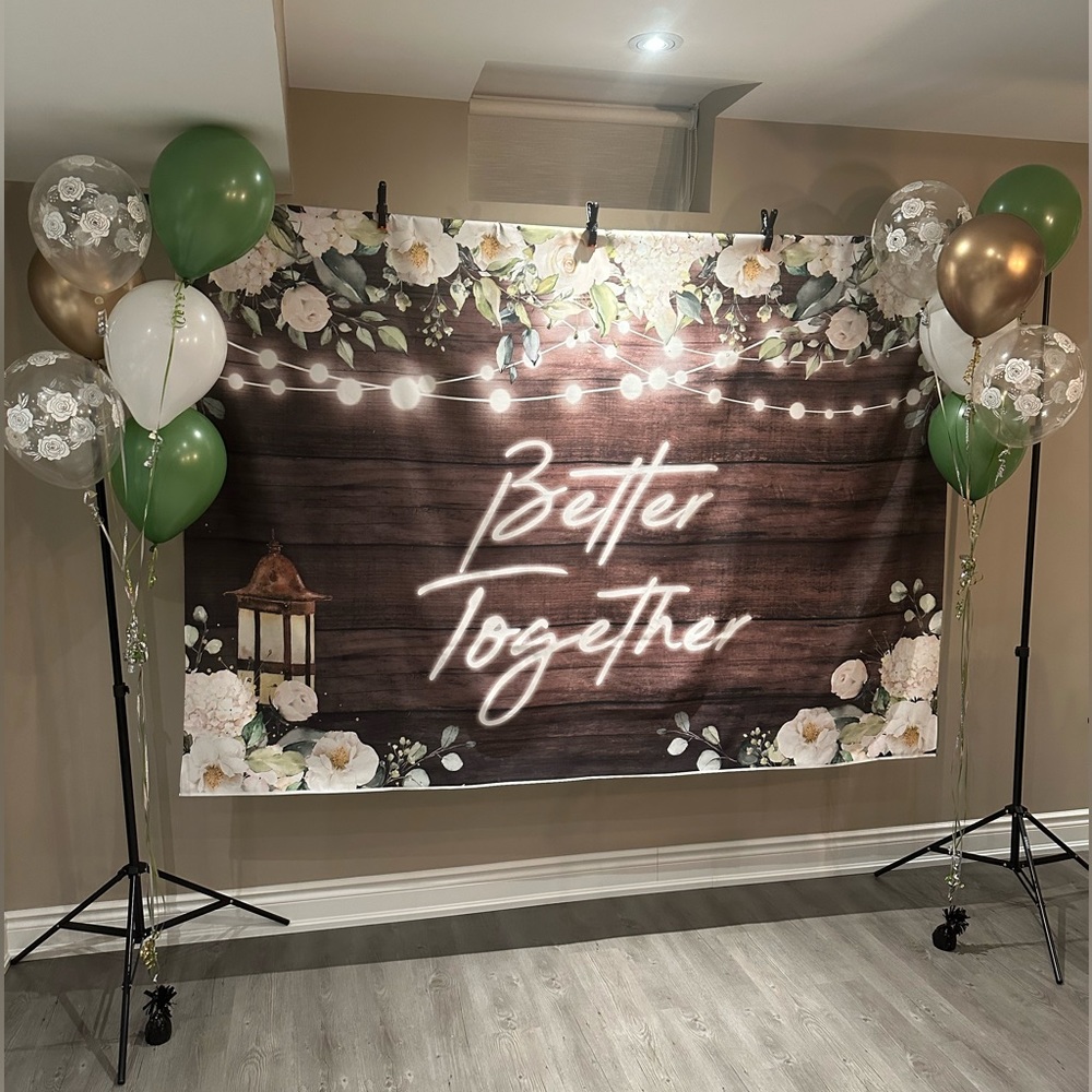 Rustic “Better Together” Backdrop